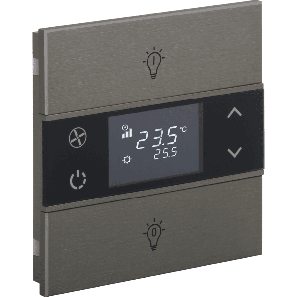 rosa-1-fold-bronze-thermostat-and-switch-status-icon.png KNX Room Thermostat 1-Button Rosa Metal Bronze INT-RMT1-0501B1 — EAE - imagine 1