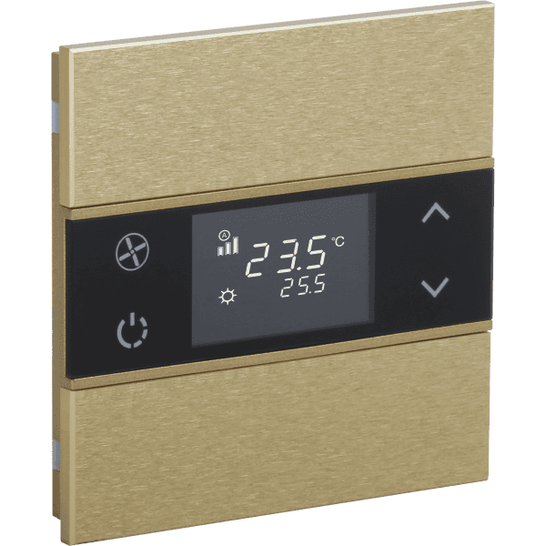 rosa-1-fold-gold-thermostat-and-switch-status-no-icon.png KNX Room Thermostat 1-Button Rosa Metal Gold INT-RMT1-0601B0 — EAE - imagine 1