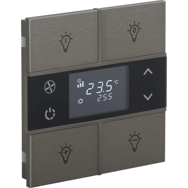 rosa-2-fold-bronze-thermostat-and-switch-status-icon.png KNX Room Thermostat 2-Button Rosa Metal Bronze INT-RMT2-0501B1 — EAE - imagine 1