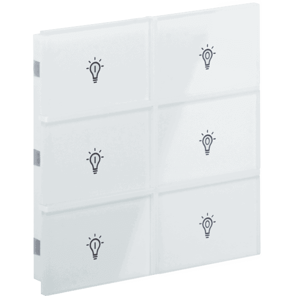 rosa-glass-3-fold-white-switch-status-icon.png KNX Push Button 3-Button Rosa Crystal White INT-RCST3-0200B1 — EAE - imagine 1