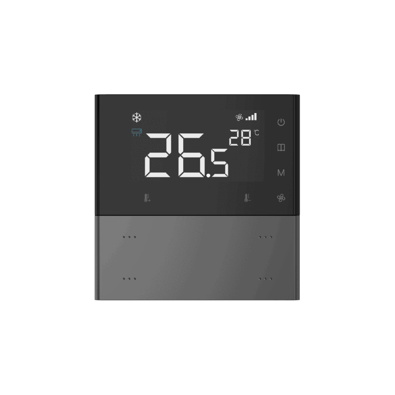 Termostat KNX T10 4 Taste cu Display Gri Metal KNX LY/KW0300T10ST EN METAL GREY CURVED Letour