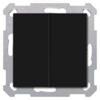 KNX RF+ Push Button Light 55 Basic RF-TAL55B206.01S 2 gang TS Secure Black KNX RF-TAL55B206.01S MDT