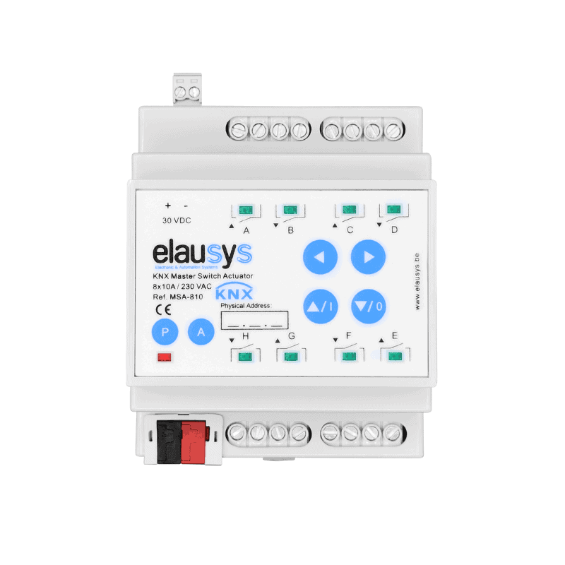 elausys-msa-810-2.png KNX Switch Actuator Master 8-Channel 10A MSA-810 — Elausys - imagine 1