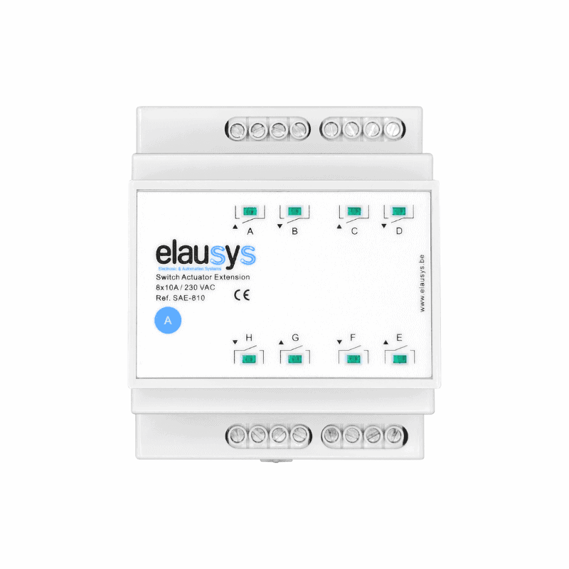 elausys-sae-810-3.png KNX Switch Actuator 8-Channel 10A Extension SAE-810 — Elausys - imagine 1