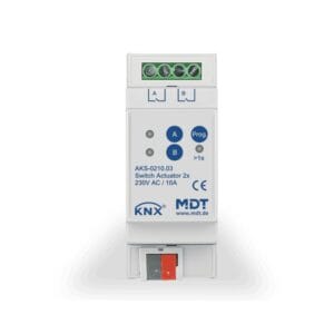 KNX Switch Actuator 2-channel 2SU MDRC 10A C-load KNX AKS-0210.03 MDT