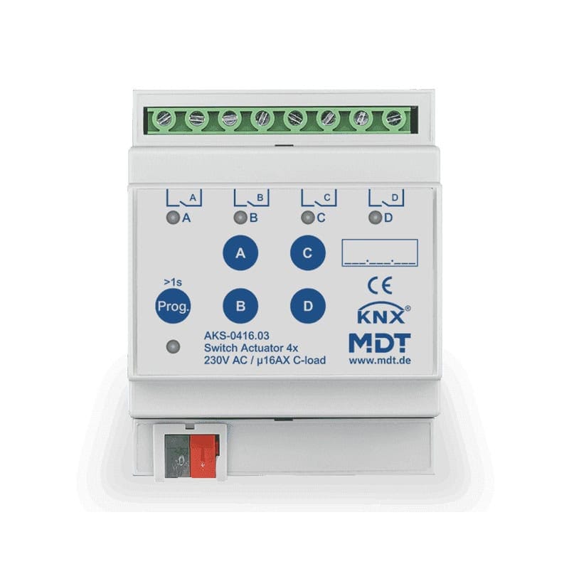 AKS-0410.03-square-800 AKS-0410.03 KNX Switch Actuator 4-Channel 10 A Standard KNX AKS-0410.03 MDT