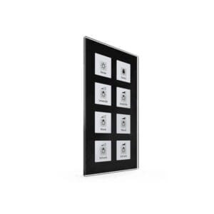 KNX Glass Push Button Plus 8 gang Black KNX BE-GT08S.01 MDT