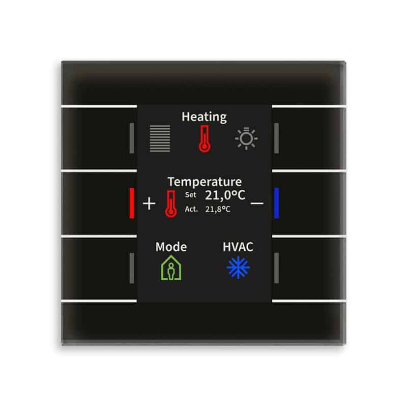 BE-GT2TS.02-square-800 KNX Glass Push Button II Smart Black with Temperature Sensor KNX BE-GT2TS.02 MDT
