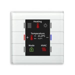 KNX Glass Push Button II Smart White with Temperature Sensor KNX BE-GT2TW.02 MDT