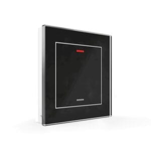 KNX Glass Push Button II Light 1 gang RGBW Black KNX BE-GTL10S.01 MDT