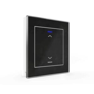 KNX Glass Push Button II Light 1 gang RGBW Blinds Black KNX BE-GTL10S.A1 MDT