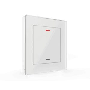 KNX Glass Push Button II Light 1 gang RGBW White KNX BE-GTL10W.01 MDT