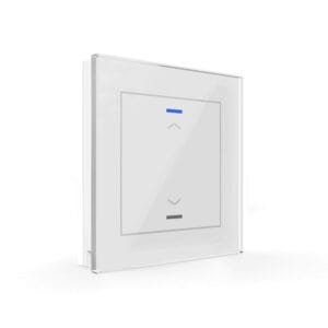 KNX Glass Push Button II Light 1 gang RGBW Blinds White KNX BE-GTL10W.A1 MDT