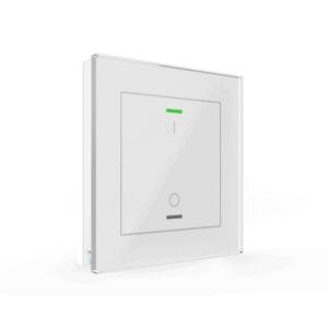 KNX Glass Push Button II Light 1 gang RGBW Switch White with Temperature Sensor KNX BE-GTL1TW.B1 MDT