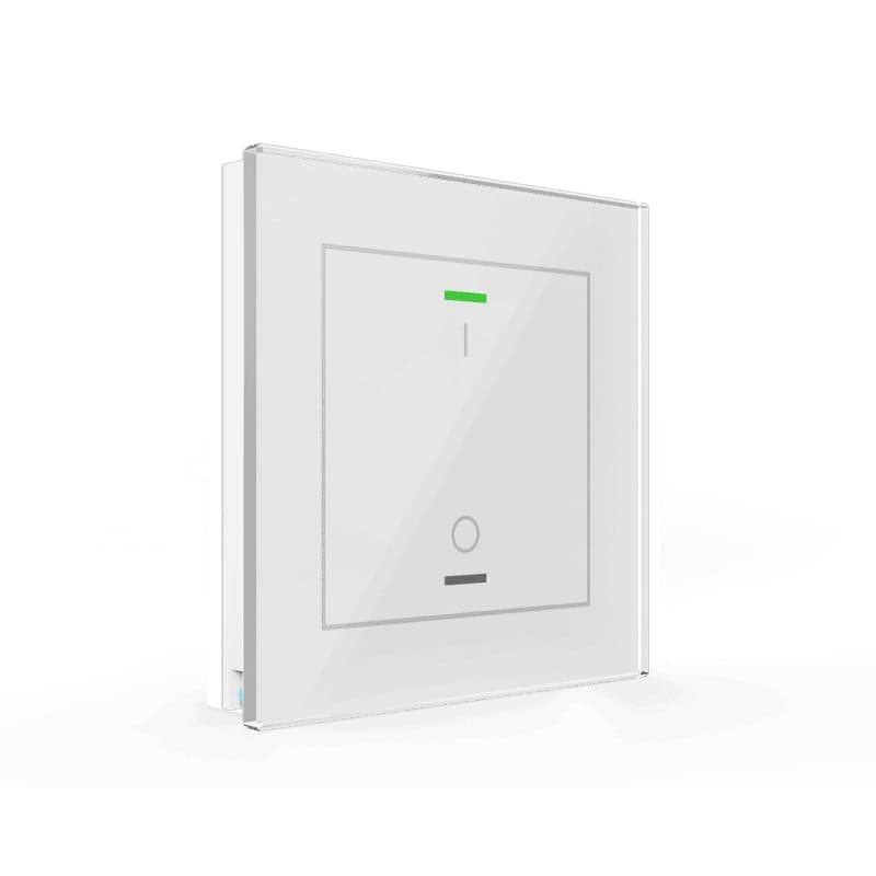 BE-GTL1TW.B1-square-800 KNX Glass Push Button II Light 1 gang RGBW Switch White with Temperature Sensor KNX BE-GTL1TW.B1 MDT