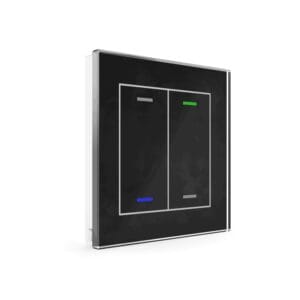 KNX Glass Push Button II Light 2 gang RGBW Temperature Black KNX BE-GTL2TS.01 MDT