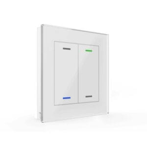 KNX Glass Push Button II Light 2 gang RGBW Temperature White KNX BE-GTL2TW.01 MDT