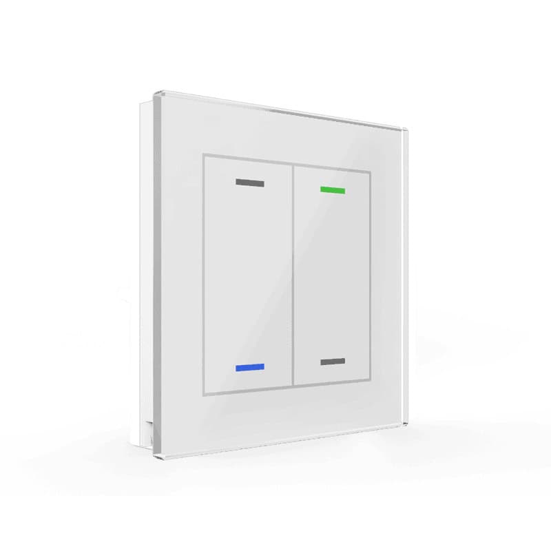 BE-GTL2TW.01-square-800 KNX Glass Push Button II Light 2 gang RGBW Temperature White KNX BE-GTL2TW.01 MDT