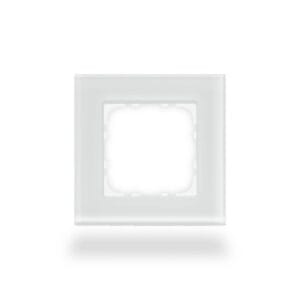 Glass Frame 1-Gang for 63 mm Systems – White KNX BE-GTR163W.01 MDT