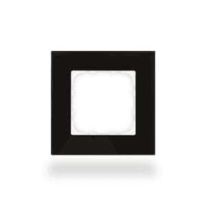 Glass Frame 1 gang 55mm Black KNX BE-GTR1S.01 MDT