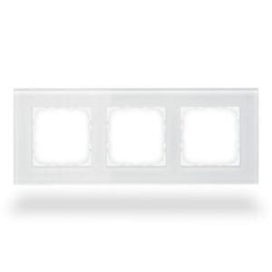 Glass Frame 3-Gang for 63 mm Systems – White KNX BE-GTR363W.01 MDT
