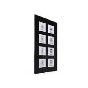 KNX Glass Push Button Plus 8 gang Black with Temperature Sensor KNX BE-GTT8S.01 MDT