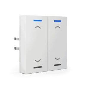 KNX Push Button Light 55 2 gang RGBW Blinds White Glossy KNX BE-TAL5502.A1 MDT