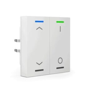 KNX Push Button Light 55 2 gang RGBW Blinds+Switch White KNX BE-TAL5502.C1 MDT