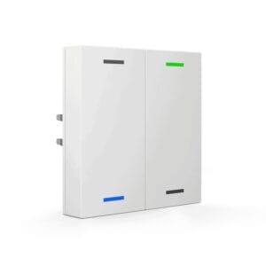 KNX Push Button Light 55 2 gang RGBW White Glossy KNX BE-TAL5502.01 MDT
