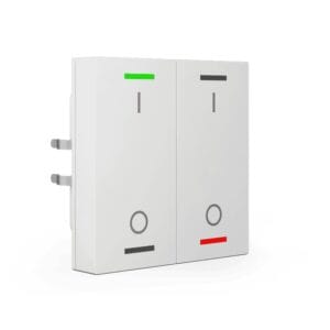 KNX Push Button Light 55 2 gang RGBW Switch White KNX BE-TAL5502.B1 MDT