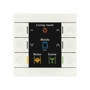 KNX Push Button Smart 86 Colour Display White KNX BE-TAS86.02 MDT