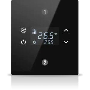 Intrerupator KNX 1F Rosa Solid Negru — EAE KNX Smart Home