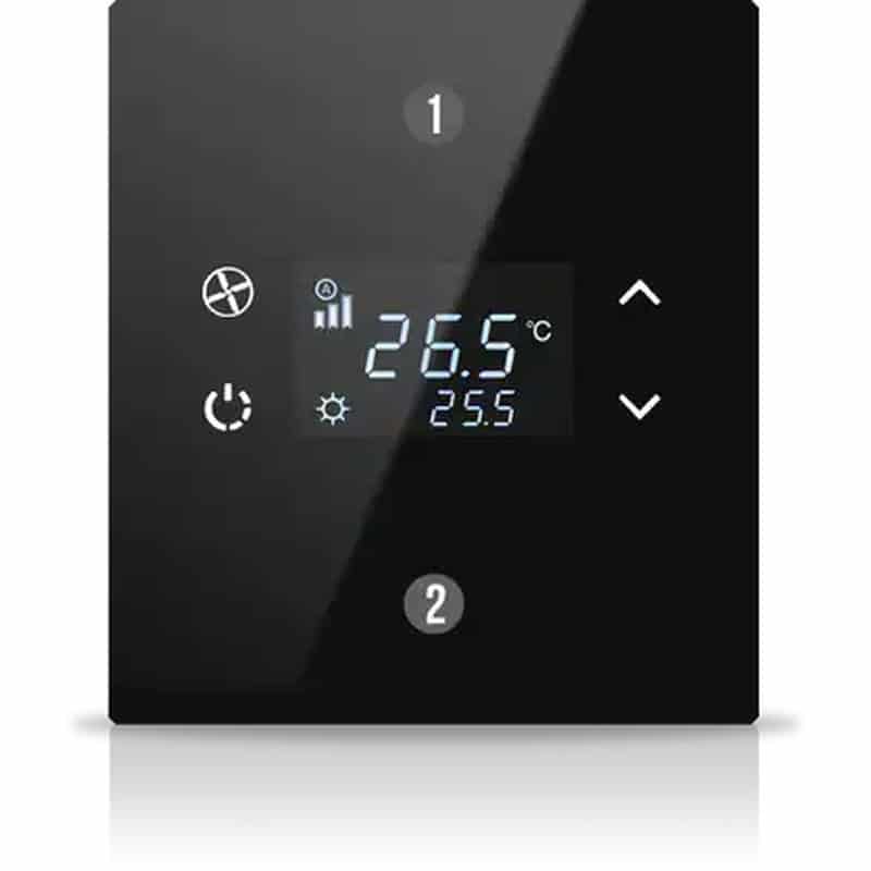 INT-RST1-0100F1-square-800 Intrerupator KNX 1F Rosa Solid Negru — EAE KNX Smart Home