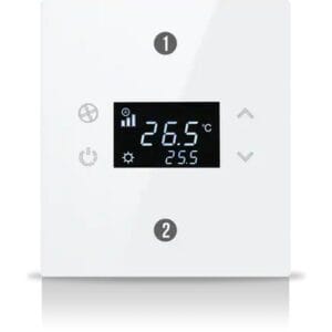 Intrerupator KNX 1F Rosa Solid Alb — EAE KNX Smart Home