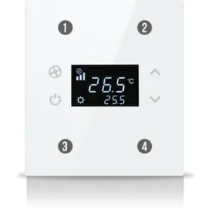 Intrerupator KNX 2F Rosa Solid Alb — EAE KNX Smart Home