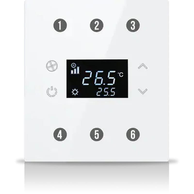 INT-RST3-0200F1-square-800 Intrerupator KNX 3F Rosa Solid Alb — EAE KNX Smart Home