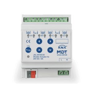 KNX Shutter Actuator 4-channel 4SU MDRC 8A 24V DC KNX JAL-0410D.02 MDT