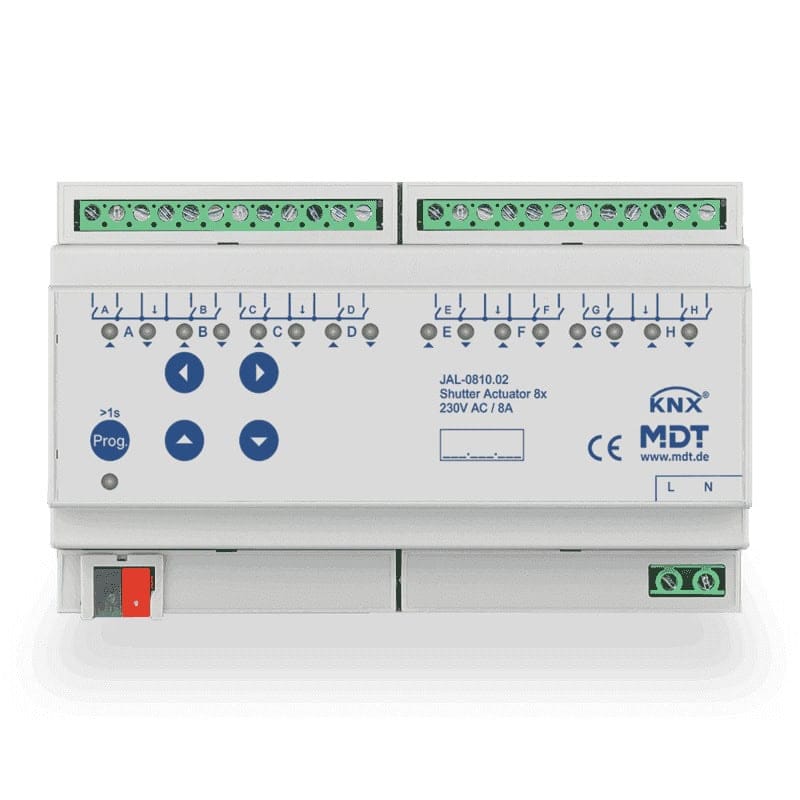 JAL-0810.03S-square-800 KNX Shutter Actuator 8-Channel JAL-0810.03S – 8 A, 230 V AC, Secure KNX JAL-0810.03S MDT