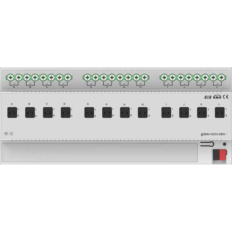 LYK1220412J-square-1024 Actuator Comutare KNX 12 Canale 20A Sina DIN KNX LY/K1220412J Letour