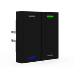 KNX RF+ Push Button Light 55 RF-TAL55T206.01S 2 gang RGBW TS Secure Black neutral KNX RF-TAL55T206.01S MDT