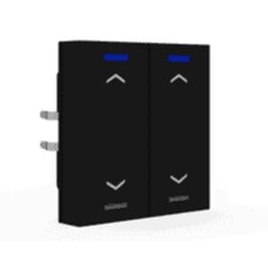 KNX RF+ Push Button Light 55 RF-TAL55T206.A1S 2 gang RGBW TS Secure Black blinds KNX RF-TAL55T206.A1S MDT