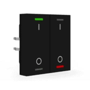 KNX RF+ Push Button Light 55 RF-TAL55T206.C1S 2 gang RGBW TS Secure Black blinds+switch KNX RF-TAL55T206.C1S MDT