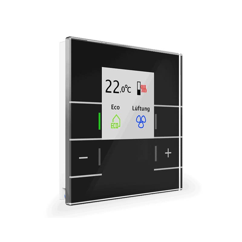SCN-RTRGS.02S-square-800 KNX Glass Room Temperature Controller Smart with Colour Display – Black KNX SCN-RTRGS.02S MDT