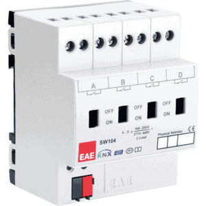 Actuator comutare KNX 4-canale 16A — EAE KNX Smart Home