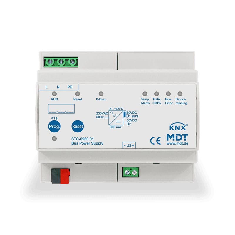 STC-0960.01-square-800 KNX Bus Power Supply 960mA Diagnostic MDRC KNX STC-0960.01 MDT