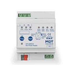 KNX Bus Power Supply with Diagnostics – 1280 mA, 6 SU, Secure KNX STC-1280.02S MDT