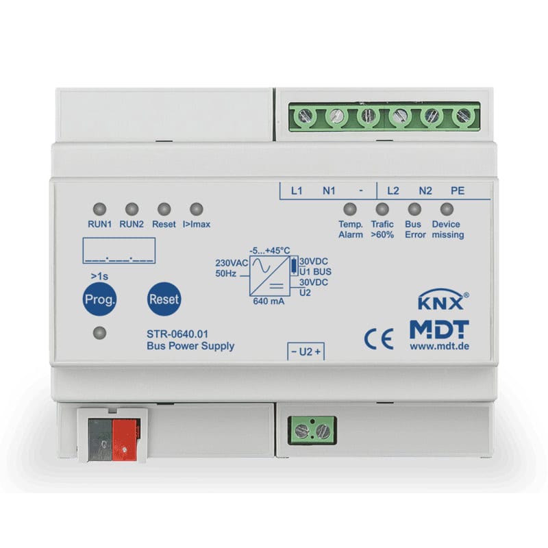 STR-0640.01-square-800 KNX Redundant Bus Power Supply 640mA Diagnostic MDRC KNX STR-0640.01 MDT