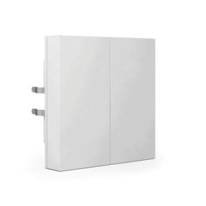 KNX Push Button Light 55 Basic – 2-Gang Rocker, Pure White Glossy KNX TAL-55BW2002.02 MDT