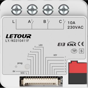 KNX Switch Actuator 3-Channel 10A Flush-Mounted — Letour