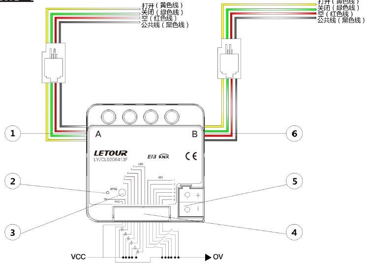 knx-ly-cl0206413f-produs KNX Blind Actuator 2-Channel Dry Contact Flush-Mounted LY/CL0206413F — Letour - imagine 1